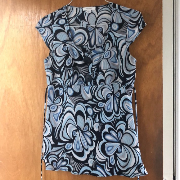 Dress Barn Top Longer Flower Power Top - Picture 5 of 6